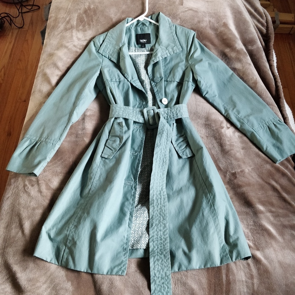 Mossimo mint green trenchcoat
